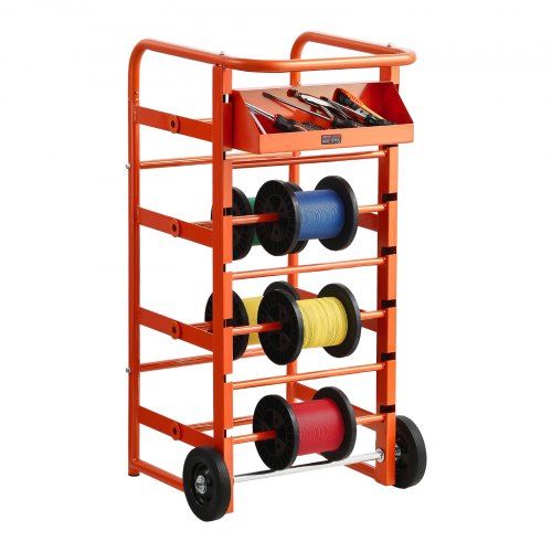 Kabelhaspelhouder 440 × 385 × 970 mm – robuuste, rollende kabelopslag voor industrie en werkplaats