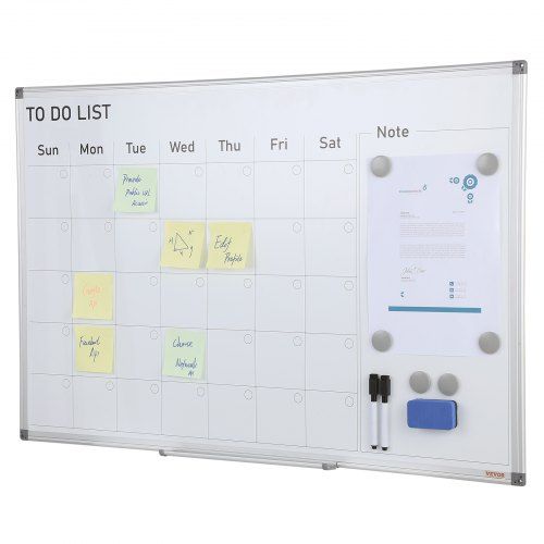 Kalender Whiteboard 915 × 610 mm – Magnetisch, beschrijfbaar en compleet met accessoires