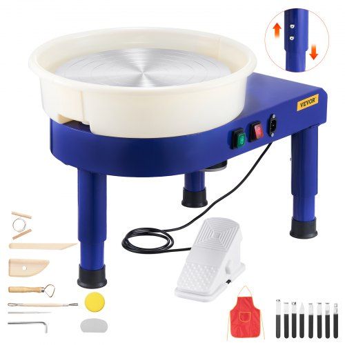 Keramisch pottenbakkerswiel met pedaal – complete set voor thuis en workshop