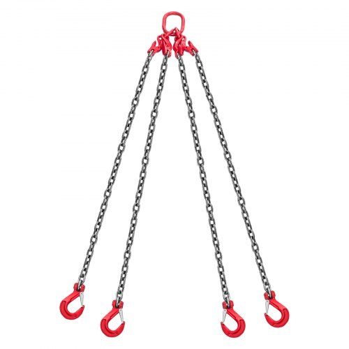 4‑strengs kettingslinger 10 mm × 3 m – robuuste hijsoplossing voor industrie en bouw