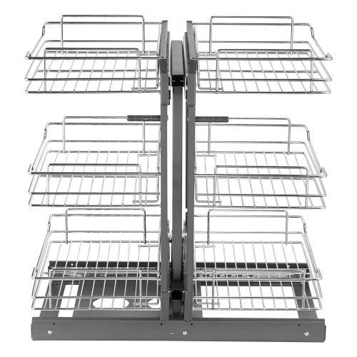 Slimme dodehoek organizer voor de keuken: 3‑lagen met 6 manden