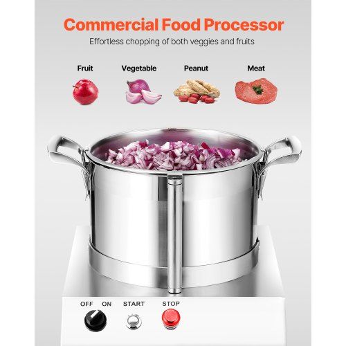 Krachtige groentesnijder/keukenmachine met 6 L capaciteit – ideaal voor thuiskoks en professionals