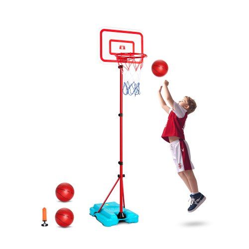 Kidspower Basketbalset met vier verstelbare ringen – Speels, veilig en mobiel