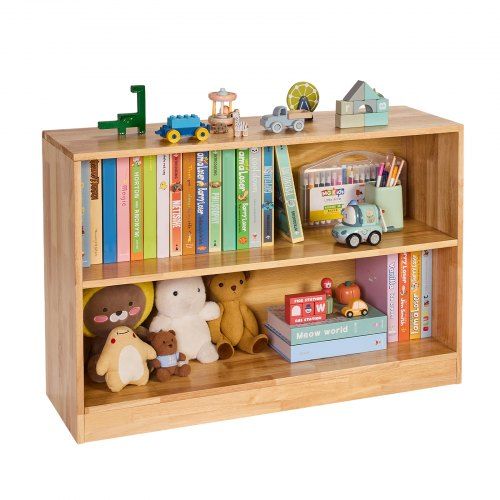 Moderne kinderkast met 2 compartimenten en bovenste plank – praktische Montessori-oplossing voor elke speelkamer