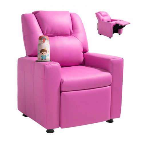 Multifunctionele Kinderfauteuil met Verstelbare Rugleuning en Bekerhouders – Comfort en Veiligheid voor Jong en Oud