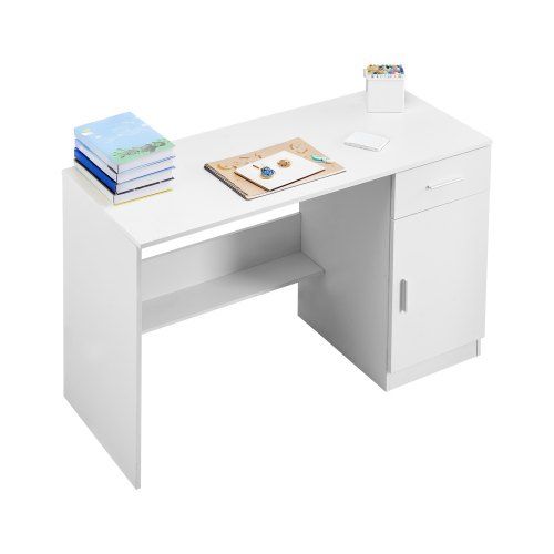 Compact wit kinderbureau met lade – duurzaam en veelzijdig