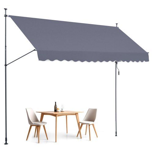 Klemzonnescherm 400×120 cm – Flexibele, waterdichte terrasoverkapping voor elk balkon