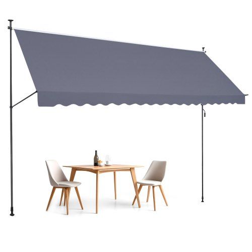 Klemzonnescherm 450 × 120 cm – Flexibele bescherming voor balkon, terras en tuin