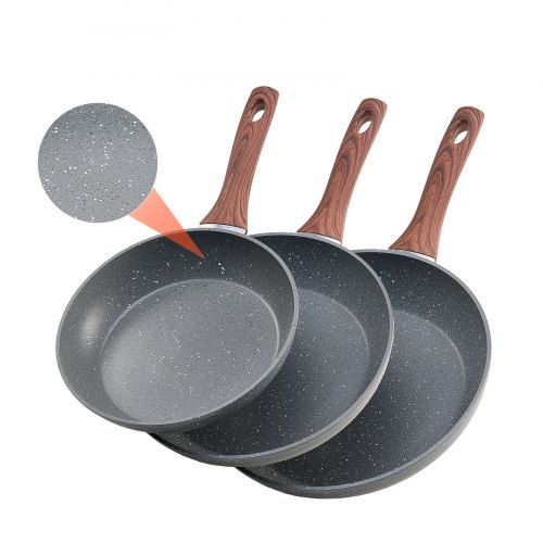 Aluminium koekenpannenset 3‑delig – Koken met gemak en stijl