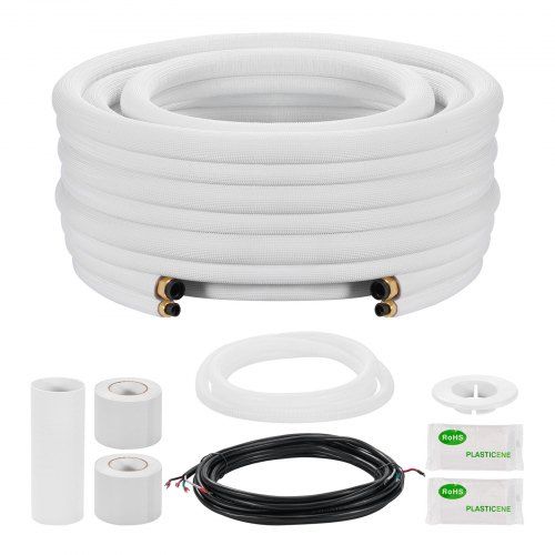 Premium koperen leidingen voor mini‑split airconditioners – complete installatiekit