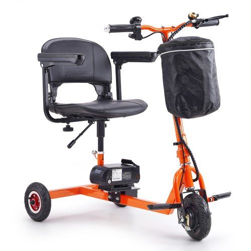 Opvouwbare 3‑wiel elektrische scootmobiel voor senioren en volwassenen – 150 kg capaciteit, 19 km bereik