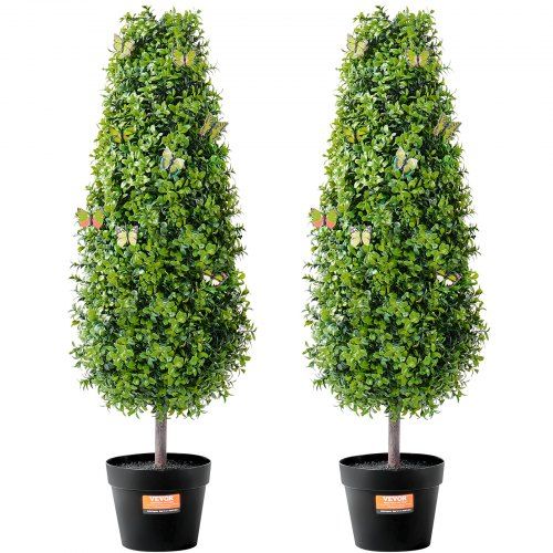Realistisch Groene Buxus Topiary Set (2‑pack, 91 cm) – Onderhoudsvrij Siergroen voor Binnen en Buiten