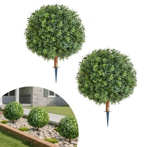 Kunstmatige buxusbomen set van 2 – Echt groene sfeer voor binnen en buiten