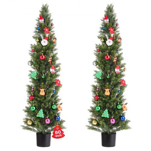 Kunstmatige topiary cederbomen set van 2 – realistisch, weerbestendig & onderhoudsvrij