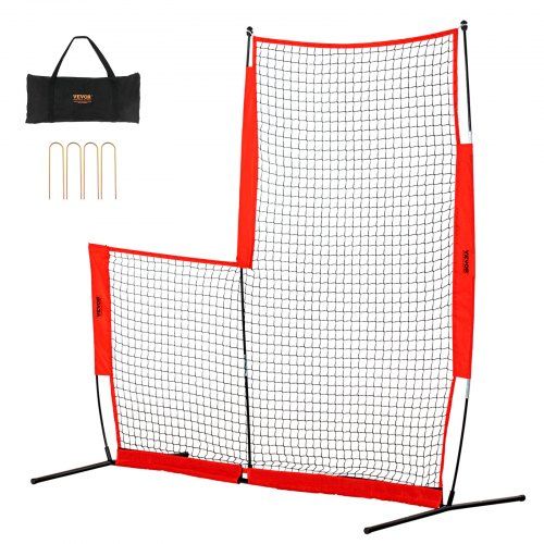 L‑type slagkooinet 240 × 106 × 214 cm – Veilig en draagbaar honkbal‑ en softbalbeschermingsscherm