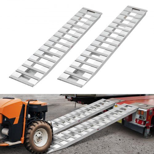 Robuuste aluminium laadbrug – 2‑pack 240 × 38 cm voor tractoren, ATV’s en meer