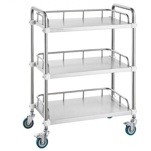 3‑laags Laboratoriumwagen met 100 kg Draagvermogen – Praktisch, Stevig & Veelzijdig