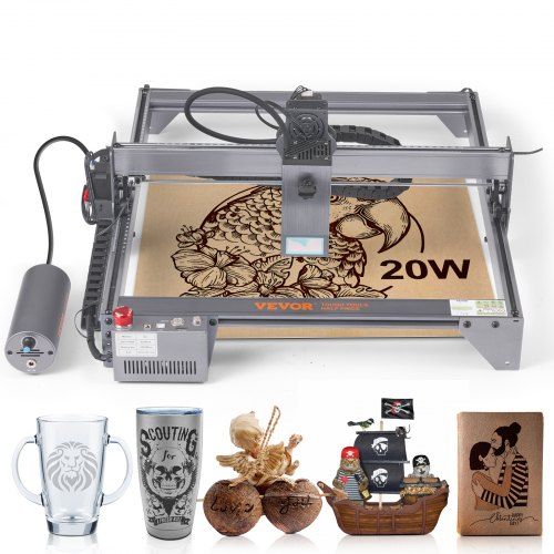 20W Lasergraveermachine met 40 × 40 cm werkgebied: Precisie en veelzijdigheid voor hobby en kleinbedrijf