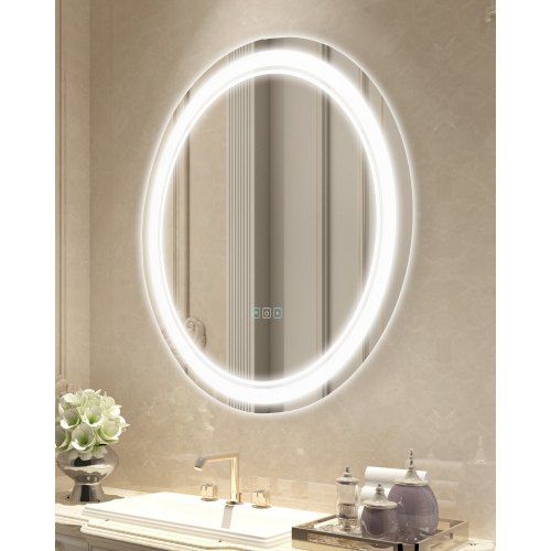 Ronde LED badkamerspiegel 60 cm met dimbare verlichting en anti‑condens – jouw slimme make‑uppartner
