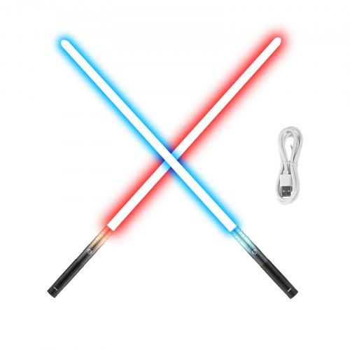 Realistisch Lichtzwaard voor Kids en Volwassenen – 2‑pack Met RGB‑Licht en Geluidseffecten