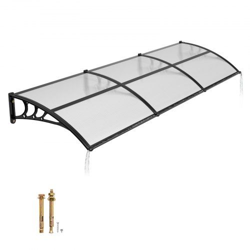 Transparante polycarbonaat luifel voor de voordeur – volledige bescherming tegen weer en wind