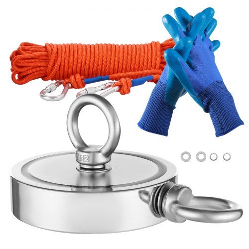 Magneetvisset met 907 kg trekkracht: krachtige, draagbare tool voor schatzoekers en professionals