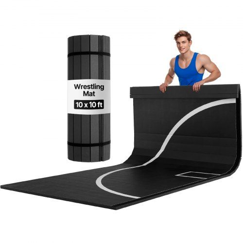 Duurzame 3 × 3 m Oprolbare Vechtsportmat voor Thuis- en Gymgebruik