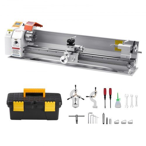 Metaaldraaibank 220×1000 mm met automatische voeding – precisie voor metaal en kunststoffen