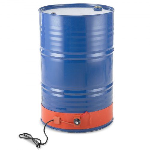 Metalen vatverwarmer met siliconen band – efficiënte warmte voor 200‑liter vaten