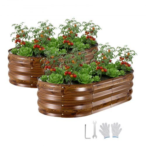 Metalen verhoogd tuinbed van 120 × 60 × 30 cm – robuuste oplossing voor bloeiende moestuin