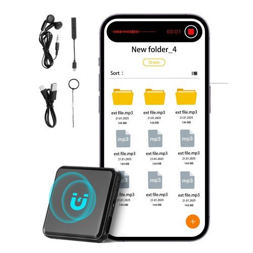 Mini Voicerecorder met 128 GB Opslag – Compact, Krachtig en Altijd Klaar