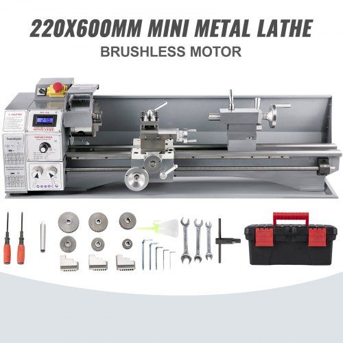 Mini metalen draaibank 220 × 600 mm: veelzijdige precisie voor hobbyist en professional
