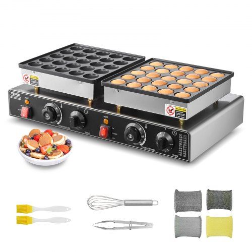 Mini-pannenkoekenmaker 50 stuks – krachtige Dorayaki bakplaat voor thuis en horeca