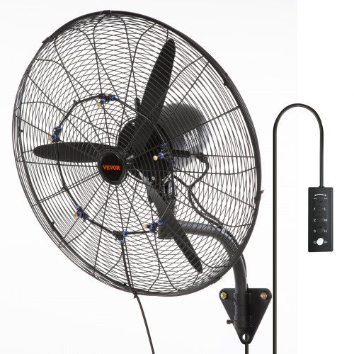 Krachtige waterdichte wandventilator met mistfunctie voor magazijn, kas en werkplaats