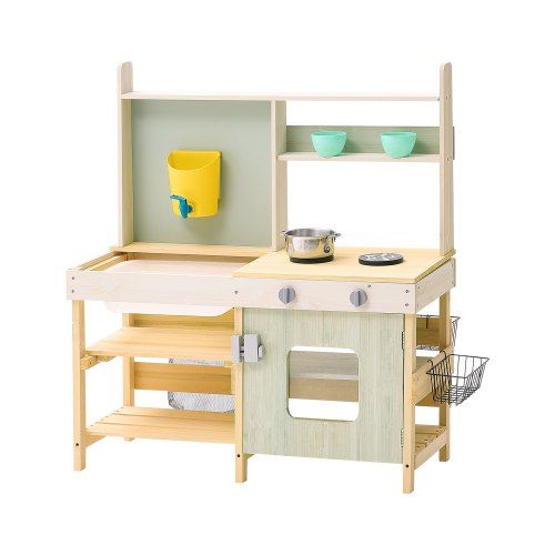 Modderkeuken voor Buiten – Houten Speelkeukenset met Accessoires en Waterdicht Afwerking