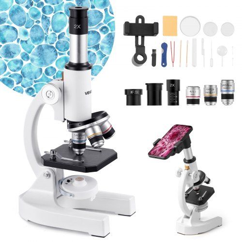 Monoculaire Microscoop 40‑2000× – Ultieme Vergroting voor Lab, School en Thuis