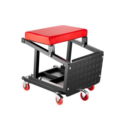 Multifunctionele Monteur Kruk met Gereedschapbak – Comfortabel en Robuust voor Garage & Werkplaats