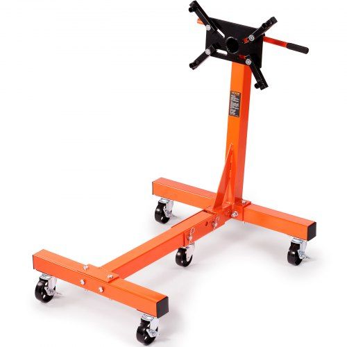 Motorstandaard 680 kg met H‑vormige basis en 360° rotatie – stevig, mobiel en opvouwbaar