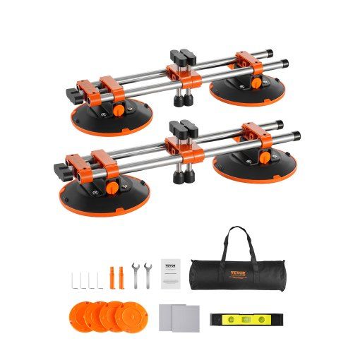 Naadloze Naadzetter 2‑Pack met 152 mm Zuignappen – Precisie voor Tegels, Steen en Marmer