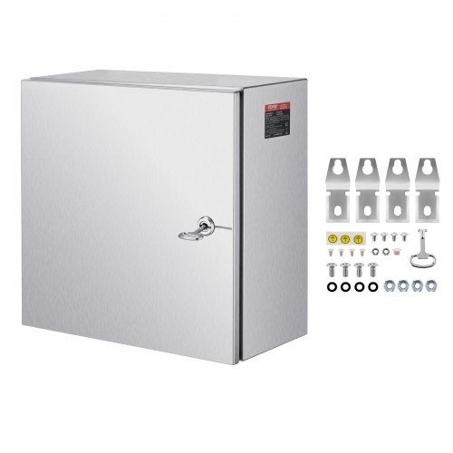 Robuuste roestvrijstalen elektrische behuizing 30 × 30 × 20 cm – NEMA 4X, IP66, binnen‑ en buitenmontage