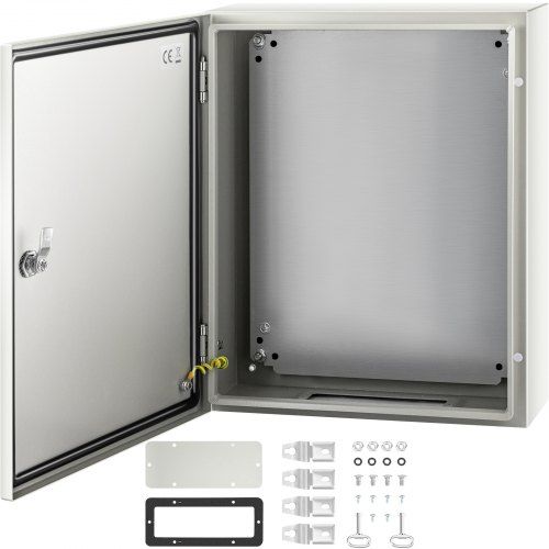 NEMA 4X Stalen Schakelkast 50 × 40 × 15 cm – Robuuste, Waterdichte Bescherming voor Industrie en Bouw