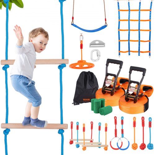 Ninja Slackline Obstacles Set – Ultieme buitenpret voor het hele gezin