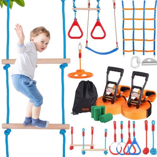 Ninja Slackline Obstacles Set – Complete buitenspeelavontuur voor het hele gezin