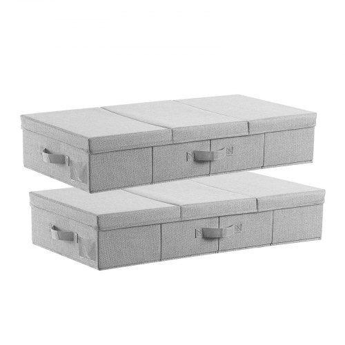 Optimale ruimtebesparing met de 2‑pack onderbedopslagtas van 48 L