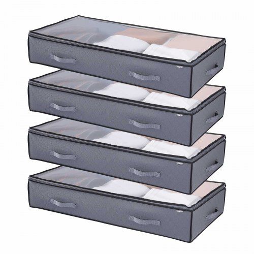 Handige Opbergdozen voor onder het bed – 4‑pack 90 L Drielaags Non‑Woven Organizer
