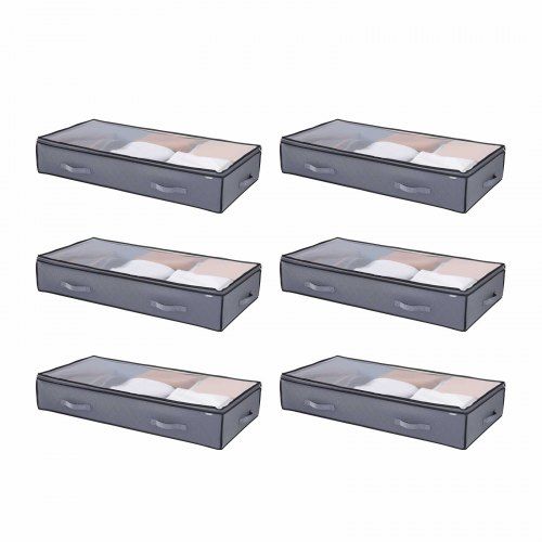 Onderbed Opbergbox 6‑pack – Ruime, Opvouwbare Opbergoplossing voor de Slaapkamer