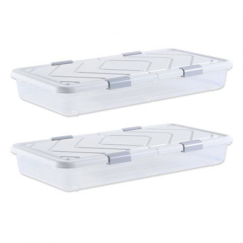 Efficiënte Opslag onder je Bed: 2 Stuks Opbergboxen