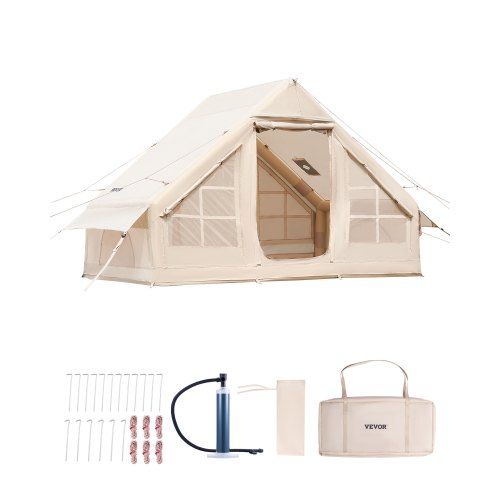 Opblaasbare 4‑Seizoenen Glamping Tent 3×2×2 m – Comfortabel kamperen zonder gedoe