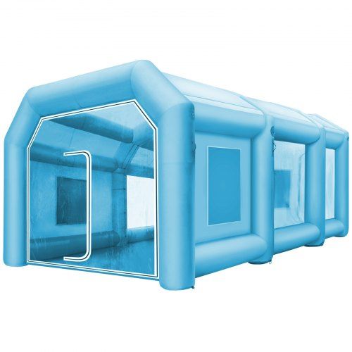 Professioneel spuiten in je tuin: de opblaasbare spuitcabine van 12 × 5 × 4 m