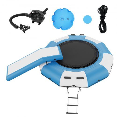 Optimale Zomerpret: Opblaasbare Watertrampoline met Glijbaan en Ladder